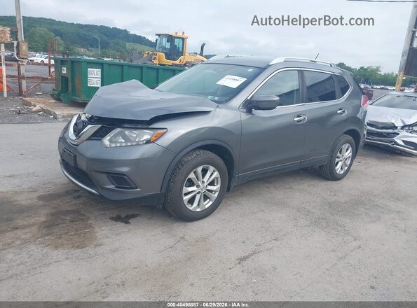 KNMAT2MV0GP653135 2016 NISSAN ROGUE Gray Առջևի ձախ երեք քառորդ տեսարան