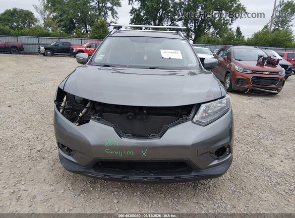 KNMAT2MV0GP680609 2016 NISSAN ROGUE Gray Вид задньої частини салону