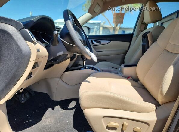KNMAT2MV0GP685048 2016 NISSAN ROGUE Brown Вид салону спереду