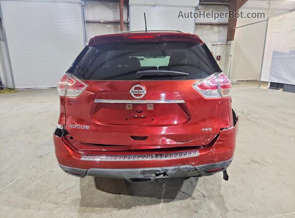 KNMAT2MV0GP703337 2016 NISSAN ROGUE Red Հետևի տեսք