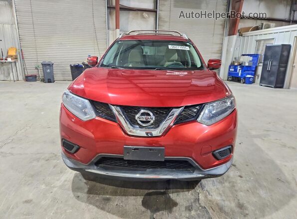 KNMAT2MV0GP703337 2016 NISSAN ROGUE Red Դիմացի տեսք