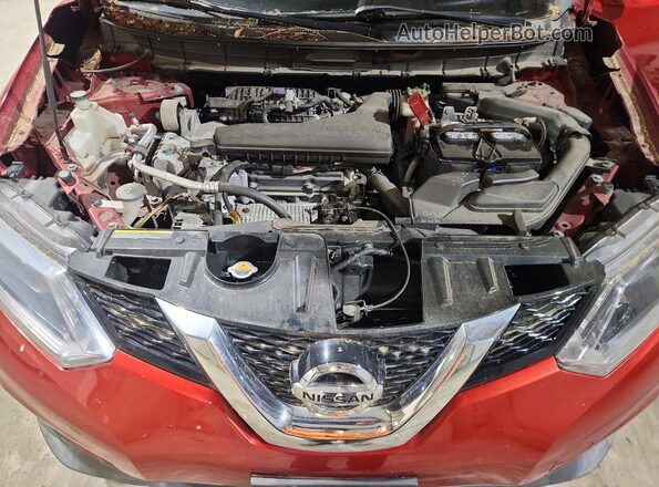 KNMAT2MV0GP703337 2016 NISSAN ROGUE Red Շարժիչի բաժամունքի տեսք