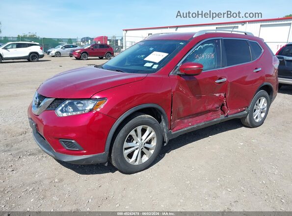KNMAT2MV0GP713284 2016 NISSAN ROGUE Red Front left