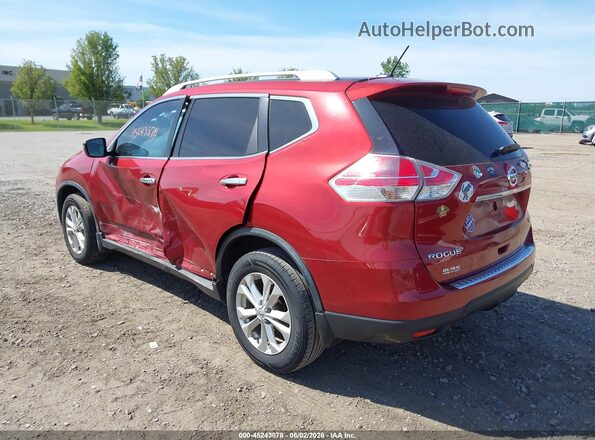 KNMAT2MV0GP713284 2016 NISSAN ROGUE Red Rear left