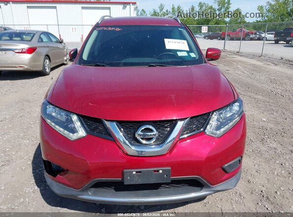 KNMAT2MV0GP713284 2016 NISSAN ROGUE Red Instrument cluster view