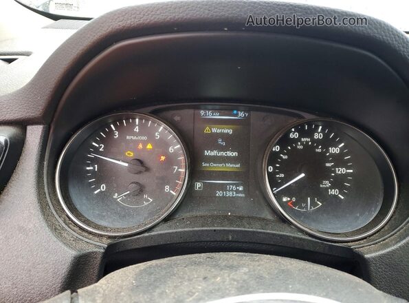 KNMAT2MV0HP544224 2017 NISSAN ROGUE Black Вид щитка приладів