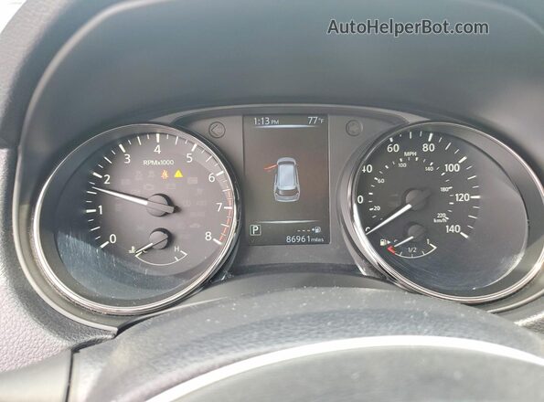 KNMAT2MV0HP597277 2017 NISSAN ROGUE White Instrument cluster view