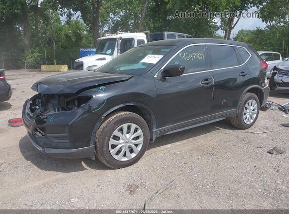 KNMAT2MV0HP598607 2017 NISSAN ROGUE Black Առջևի ձախ երեք քառորդ տեսարան