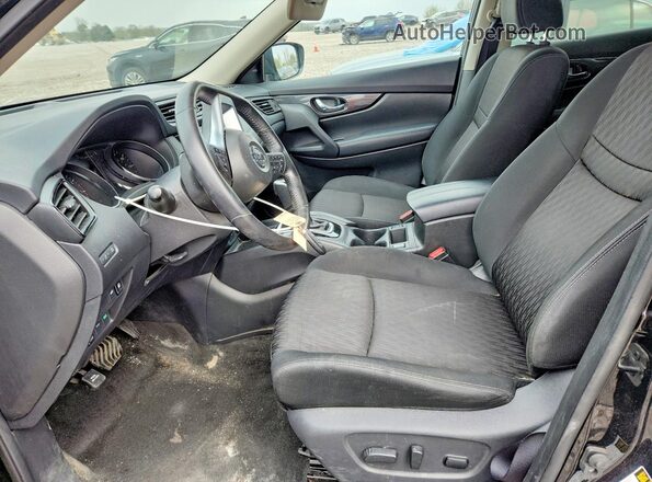 KNMAT2MV0JP583045 2018 NISSAN ROGUE Black Widok wnętrza z przodu