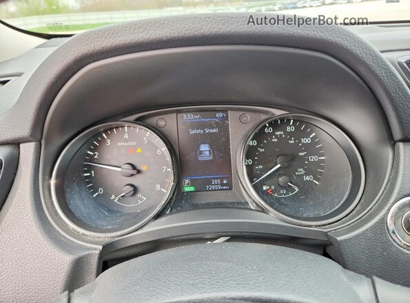KNMAT2MV0JP583045 2018 NISSAN ROGUE Black Widok zestawu wskaźników