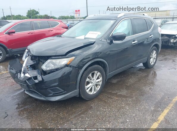 KNMAT2MV1GP604042 2016 NISSAN ROGUE Black Առջևի ձախ երեք քառորդ տեսարան
