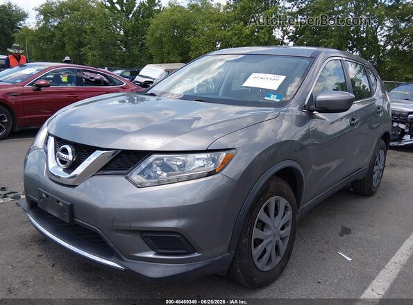 KNMAT2MV1GP652057 2016 NISSAN ROGUE Gray Առջևի ձախ երեք քառորդ տեսարան