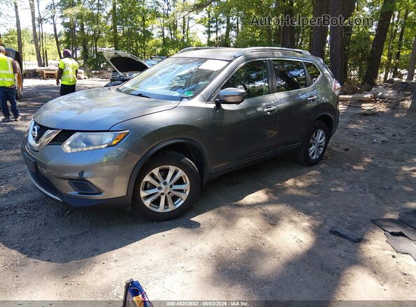 KNMAT2MV1GP726786 2016 NISSAN ROGUE Gray Առջևի ձախ երեք քառորդ տեսարան
