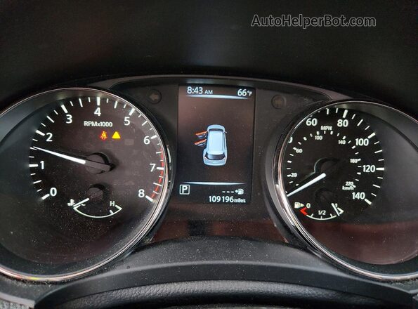 KNMAT2MV1HP601059 2017 NISSAN ROGUE Silver Սարքավորումների վահանակի տեսք