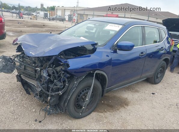 KNMAT2MV1JP538552 2018 NISSAN ROGUE Blue წინა მარცხენა ხედი სამი მეოთხედიდან