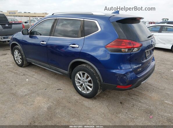 KNMAT2MV1JP569025 2018 NISSAN ROGUE Blue Trasero izquierdo