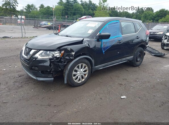 KNMAT2MV1JP589873 2018 NISSAN ROGUE Black Առջևի ձախ երեք քառորդ տեսարան