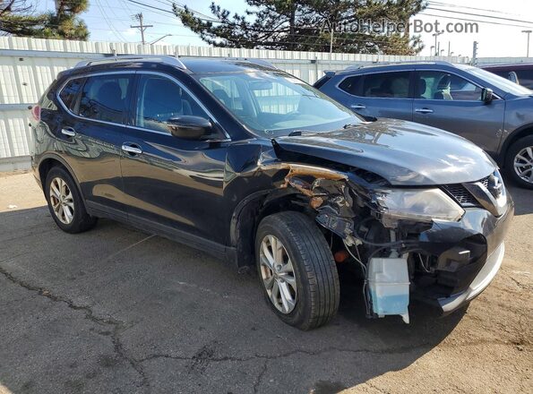 KNMAT2MV2GP603790 2016 NISSAN ROGUE Black Передня права чверть