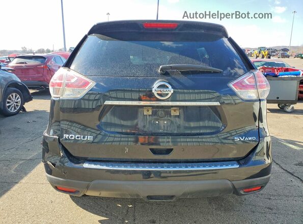KNMAT2MV2GP603790 2016 NISSAN ROGUE Black Вид ззаду