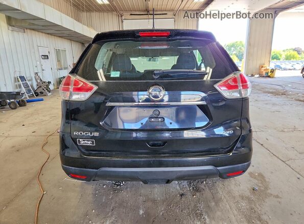 KNMAT2MV2GP658076 2016 NISSAN ROGUE Black Вид ззаду