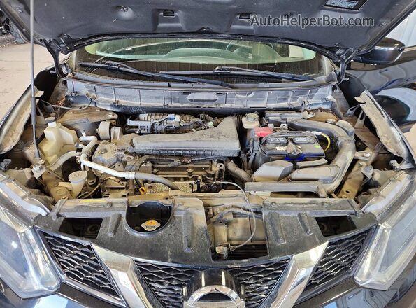 KNMAT2MV2GP658076 2016 NISSAN ROGUE Black Вид підкапотного простору