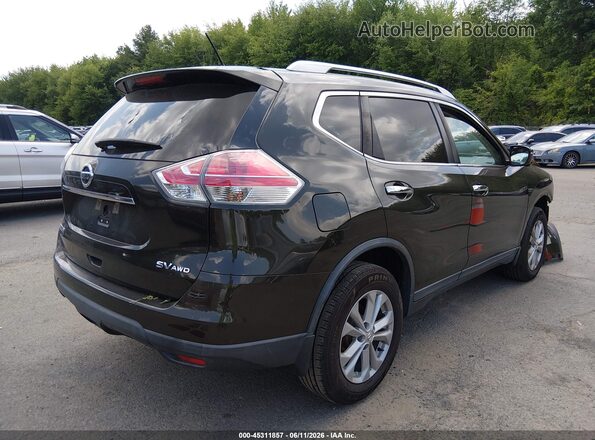 KNMAT2MV2GP715960 2016 NISSAN ROGUE Dark Brown Tył prawy