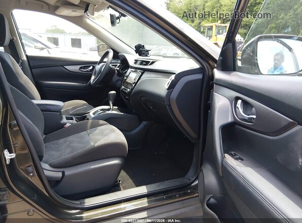 KNMAT2MV2GP715960 2016 NISSAN ROGUE Dark Brown Widok wnętrza z przodu