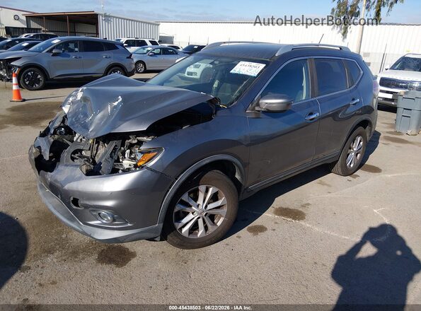 KNMAT2MV2GP736209 2016 NISSAN ROGUE Серый Передняя левая четверть