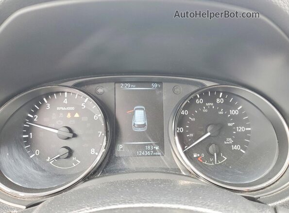 KNMAT2MV2HP548534 2017 NISSAN ROGUE Gray ხელსაწყოთა პანელის ხედი