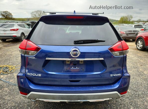 KNMAT2MV2HP570744 2017 NISSAN ROGUE Blue Rear view