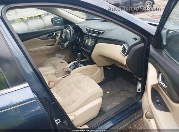 KNMAT2MV3GP643604 2016 NISSAN ROGUE Blue წინა სალონის ხედი