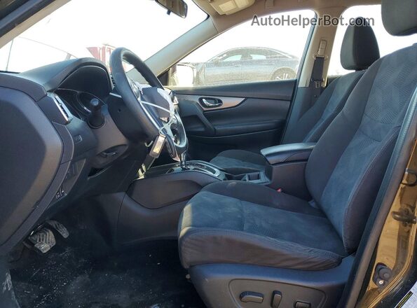KNMAT2MV3GP686114 2016 NISSAN ROGUE Black Widok wnętrza z przodu