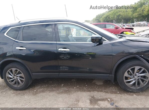 KNMAT2MV3GP719080 2016 NISSAN ROGUE Black Widok wnętrza z tyłu
