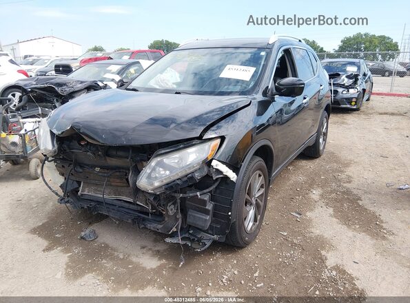 KNMAT2MV3GP719080 2016 NISSAN ROGUE Black Przód lewy