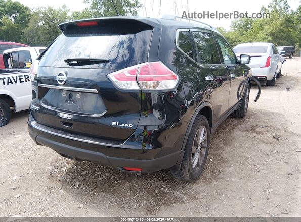KNMAT2MV3GP719080 2016 NISSAN ROGUE Black Tył prawy