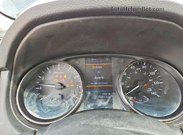 KNMAT2MV3JP575716 2018 NISSAN ROGUE Charcoal ხელსაწყოთა პანელის ხედი