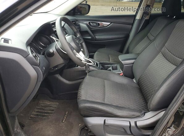 KNMAT2MV3KP504615 2019 NISSAN ROGUE Black Front interior view