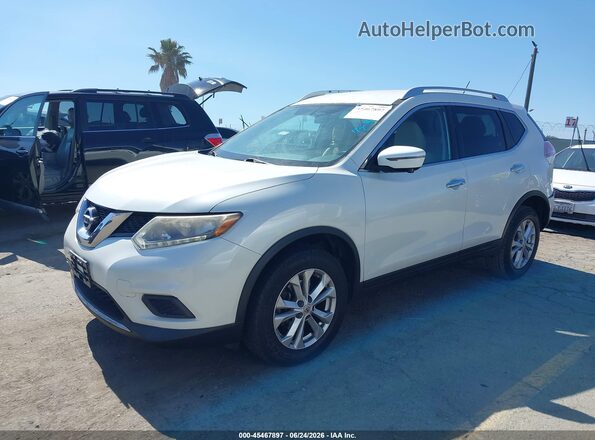 KNMAT2MV4GP635205 2016 NISSAN ROGUE White Vista tres cuartos delantera izquierda