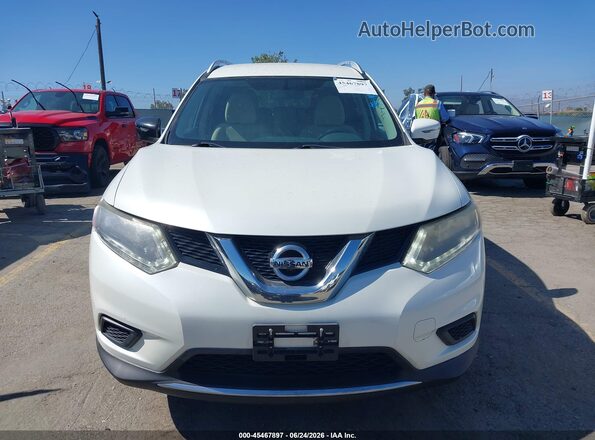 KNMAT2MV4GP635205 2016 NISSAN ROGUE White Vista del cuadro de instrumentos