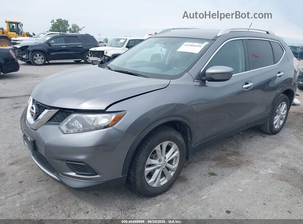 KNMAT2MV4GP732503 2016 NISSAN ROGUE Gray Vista tres cuartos delantera izquierda