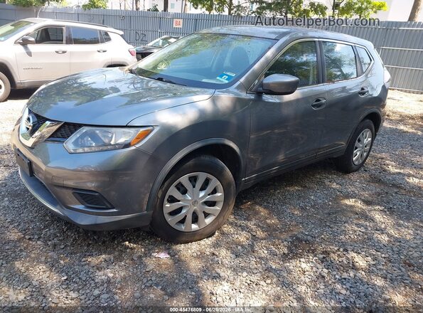 KNMAT2MV5GP625718 2016 NISSAN ROGUE Серый Передняя левая четверть