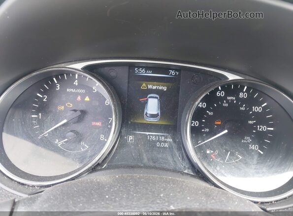 KNMAT2MV5GP633611 2016 NISSAN ROGUE Black Widok tylnych siedzeń