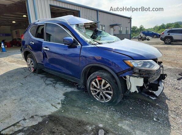 KNMAT2MV5HP505676 2017 NISSAN ROGUE Blue Передня права чверть