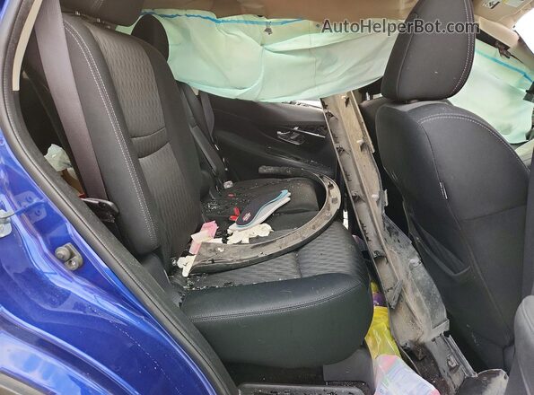 KNMAT2MV5HP505676 2017 NISSAN ROGUE Blue Вид задньої частини салону