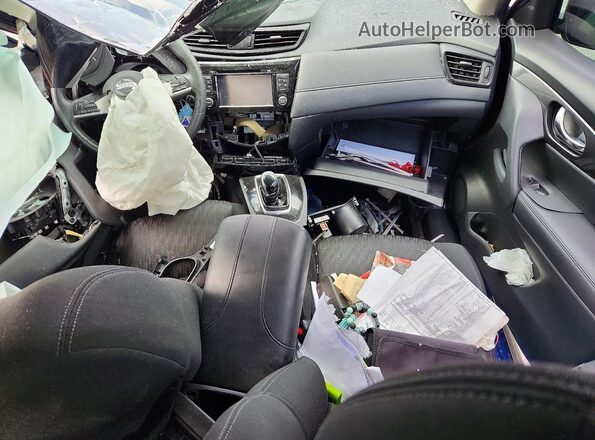 KNMAT2MV5HP505676 2017 NISSAN ROGUE Blue Вид панелі приладів