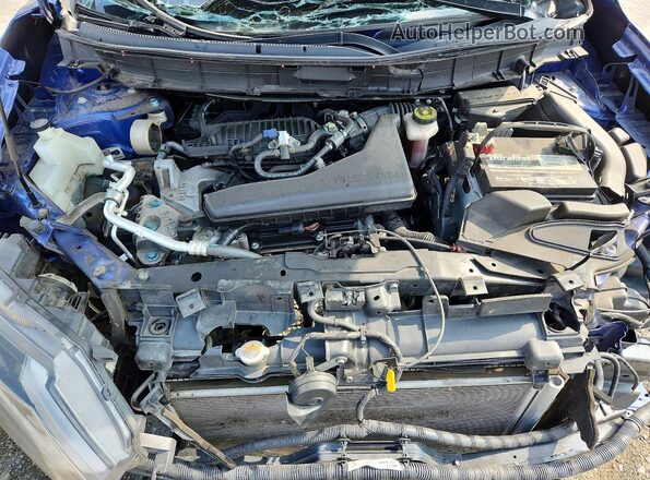 KNMAT2MV5HP505676 2017 NISSAN ROGUE Blue Вид підкапотного простору