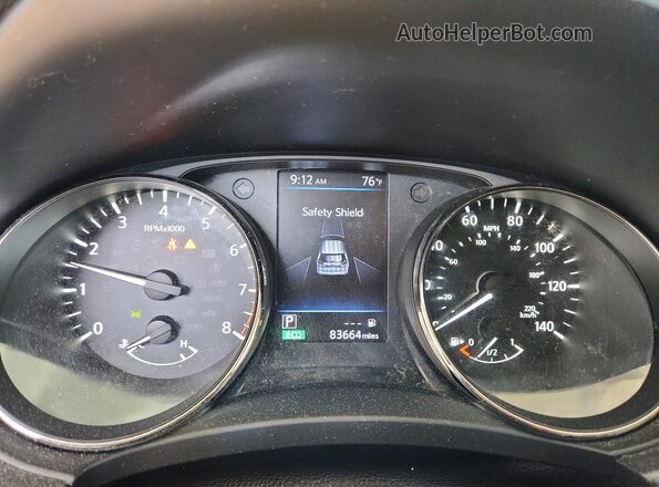 KNMAT2MV5JP546072 2018 NISSAN ROGUE Black Instrument cluster view