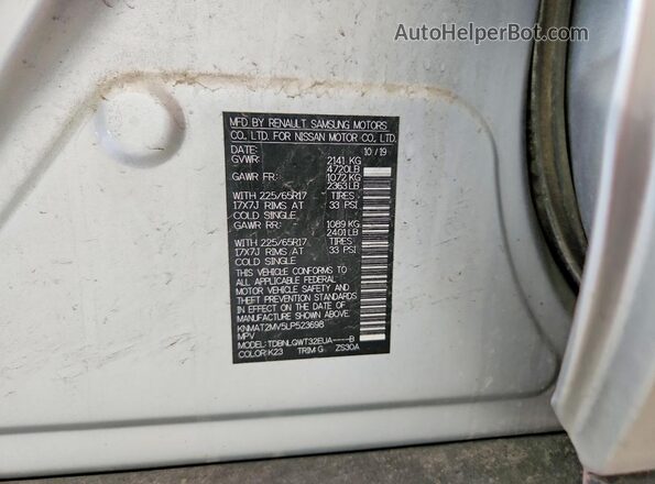 KNMAT2MV5LP523698 2020 NISSAN ROGUE Silver Вид підкапотного простору