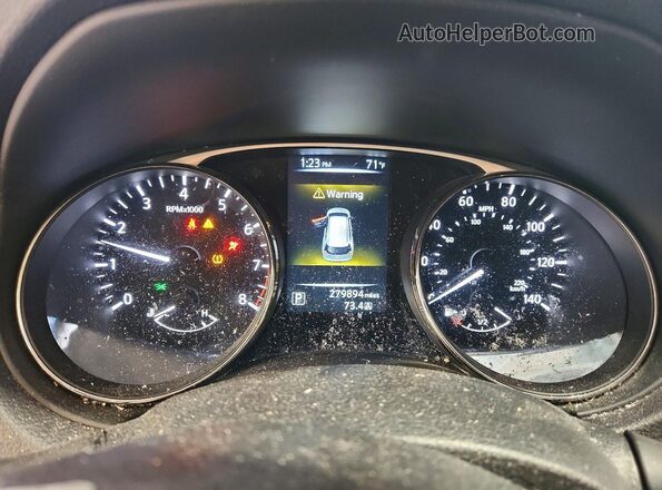 KNMAT2MV6GP598609 2016 NISSAN ROGUE Black Instrument cluster view