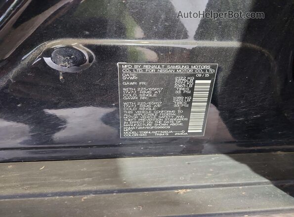 KNMAT2MV6GP598609 2016 NISSAN ROGUE Black VIN sticker view